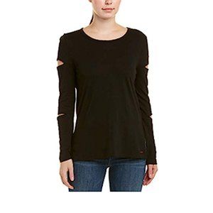 NWT n:PHILANTHROPY Gloria Long Sleeve Black Cutout Top